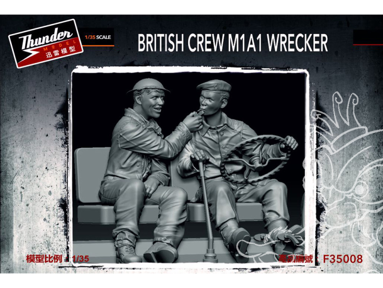 Thunder Model maquette militaire F35008 Équipage de dépanneuses et de camions de la Seconde Guerre mondiale 1/35