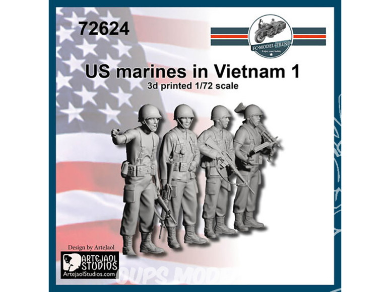 FC MODEL TREND figurines résine 72624 US Marines au Vietnam 1 1/72