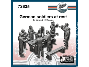 FC MODEL TREND figurines résine 72635 Soldats Allemands au repos WWII 1/72