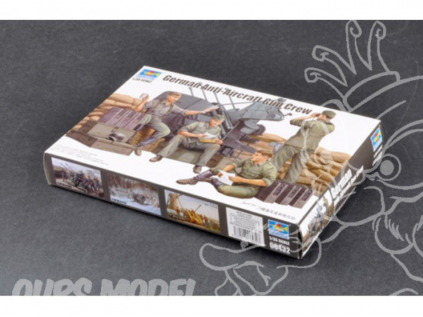 TRUMPETER maquette militaire 00432 SET ARTILLEURS ANTI-AÉRIENS ALLEMANDS 1/35