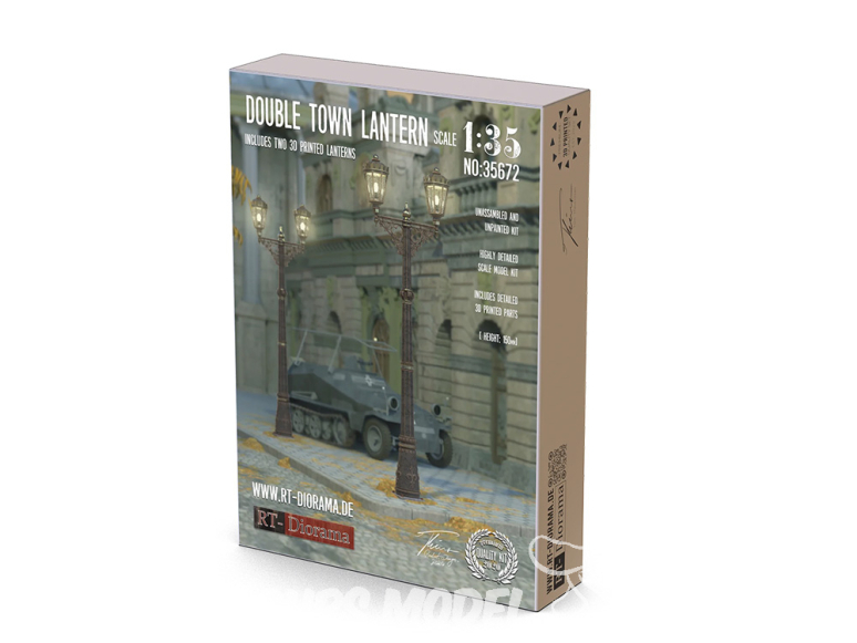RT-Diorama 35672 Lanterne double de ville 2 pièces 1/35