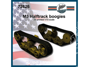FC MODEL TREND accessoire résine 72626 Chenilles boogies M3 Halftrack 1/72