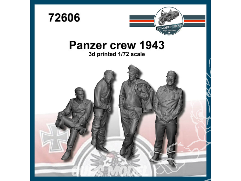 FC MODEL TREND figurines résine 72606 Equipage Panzer 1943 1/72