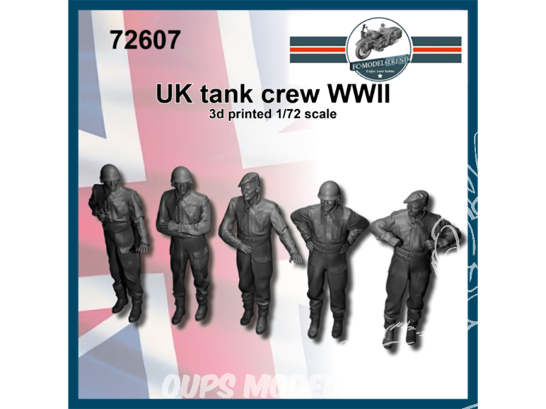 FC MODEL TREND figurines résine 72607 Equipage de char Britannique WWII 1/72