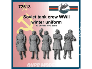 FC MODEL TREND figurines résine 72613 Equipage de char Soviétique en uniforme hiver WWII 1/72