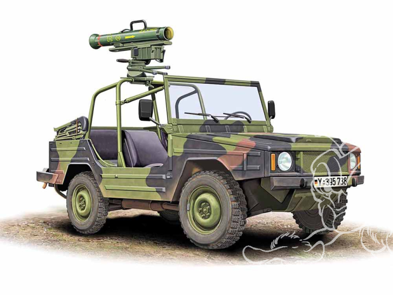 Ace Maquettes Militaire 35102 Camionnette légère 4x4 Iltis 0,5t avec kit de Milan ATGW 1/35