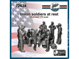 FC MODEL TREND figurines résine 72634 Soldats de l'union au repos 1/72