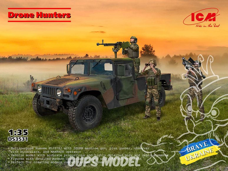 Icm maquette militaire DS3531 Chasseurs de drones 1/35