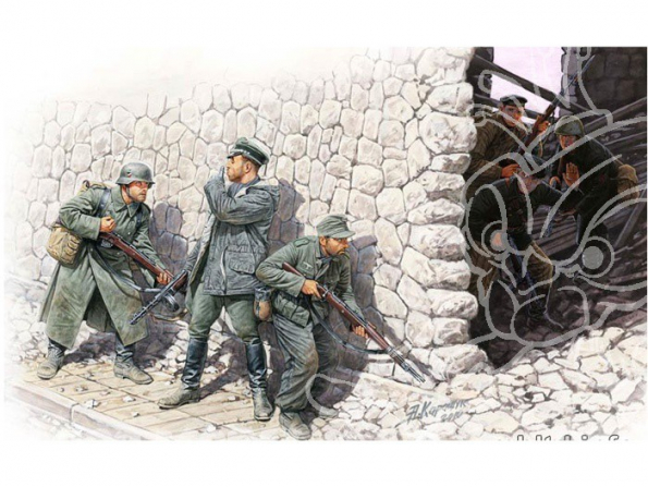 Master Box maquette militaire 3571 RENCONTRE FORTUITE (Gebirgsjäger Allemands Et Marins Sovietiques) 1/35