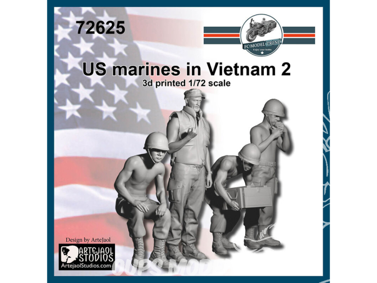 FC MODEL TREND figurines résine 72625 US Marines au Vietnam 2 1/72
