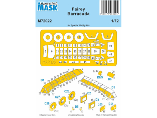 Special Hobby Masque avion M72022 Fairey Barracuda MASK pour spécial hobby 1/72