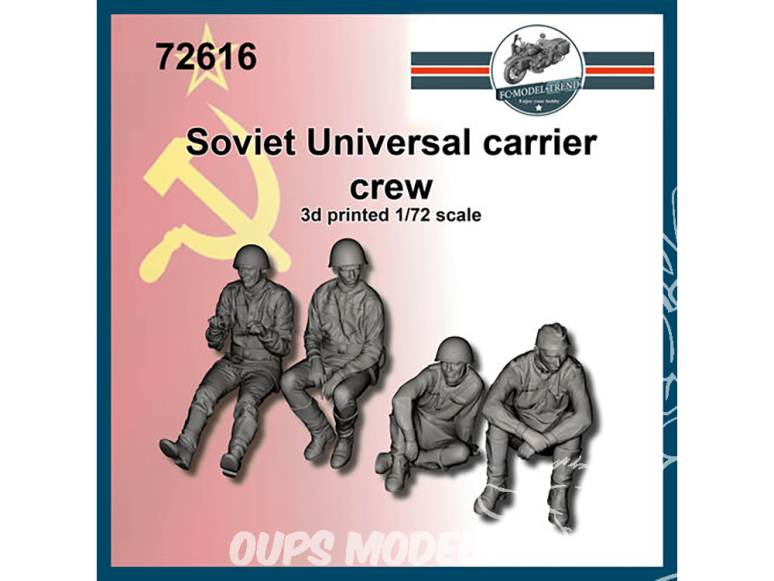 FC MODEL TREND figurines résine 72616 Equipage Soviétique Universal carrier 1/72