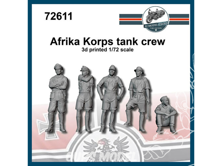 FC MODEL TREND figurines résine 72611 Equipage de char Allemand Afrika Korps 1/72