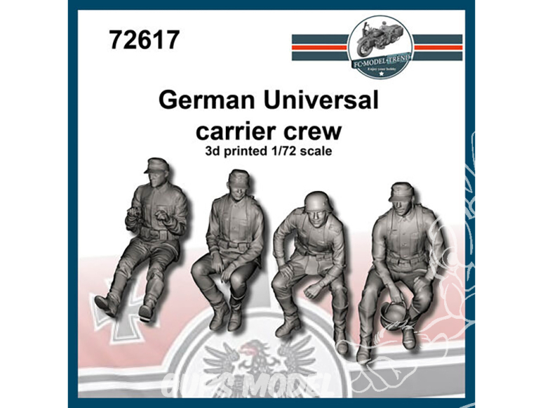 FC MODEL TREND figurines résine 72617 Equipage Allemand Universal carrier 1/72