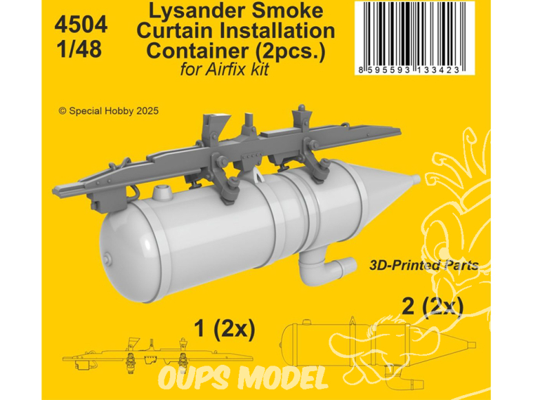 CMK kit resine 4504 Conteneur d'installation du rideau de fumée Lysander kit Airfix 1/48