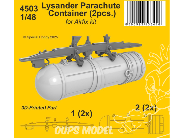 CMK kit resine 4503 Conteneur de parachute Lysander kit Airfix 1/48