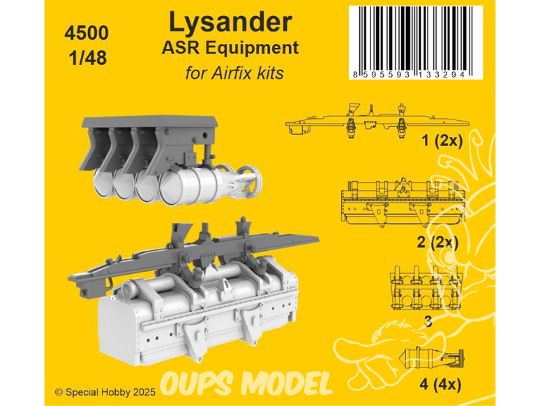 CMK kit resine 4500 Équipement Lysander ASR kit Airfix 1/48