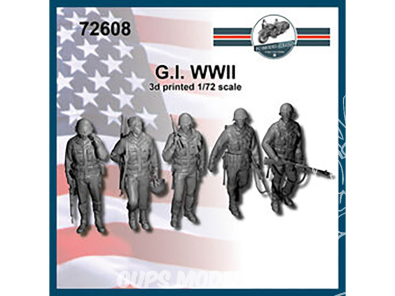 FC MODEL TREND figurines résine 72608 Soldats US G.I. WWII 1/72