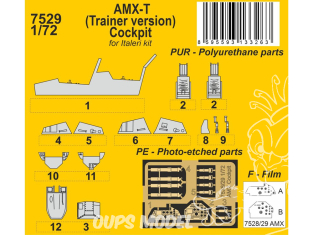 CMK kit resine 7529 Cockpit de la version d'entraînement AMX-T kits Italeri 1/72