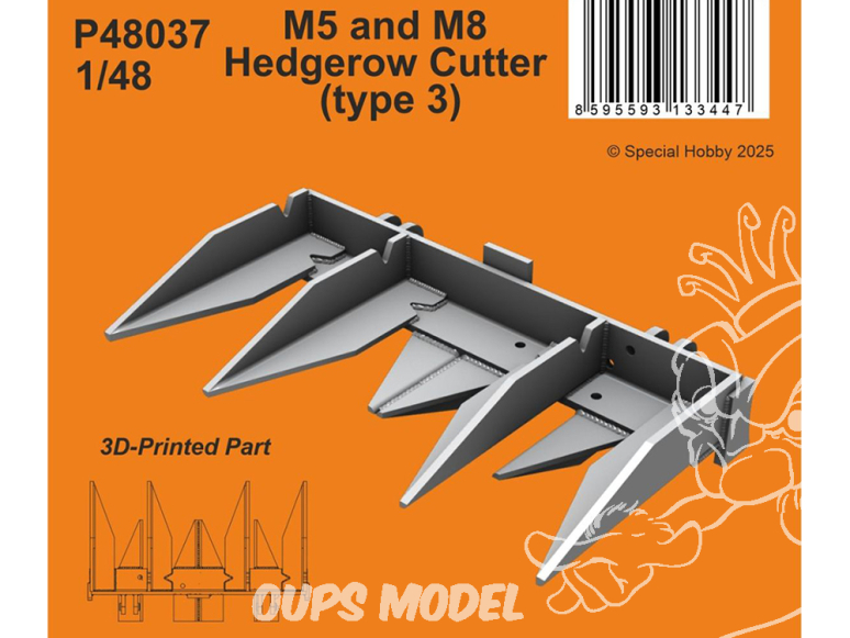 Special Hobby 3D Print P48037 Coupe-haies M5 et M8 type 3 1/48