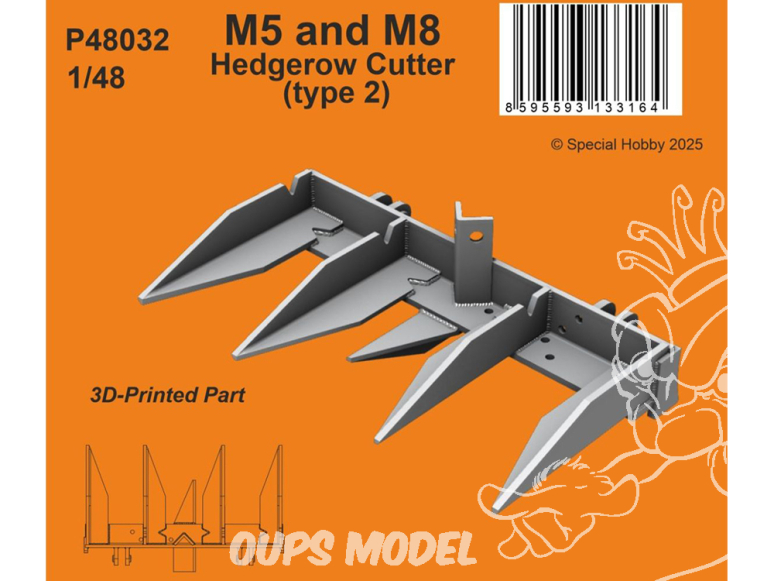Special Hobby 3D Print P48032 Coupe-haies M5 et M8 type 2 Kits Tamiya 1/48
