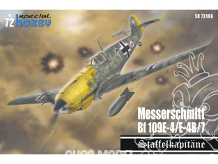Special Hobby maquette avion 72496 Chefs d'escadron Messerschmitt Bf 109E-4/E-4B/7 1/72