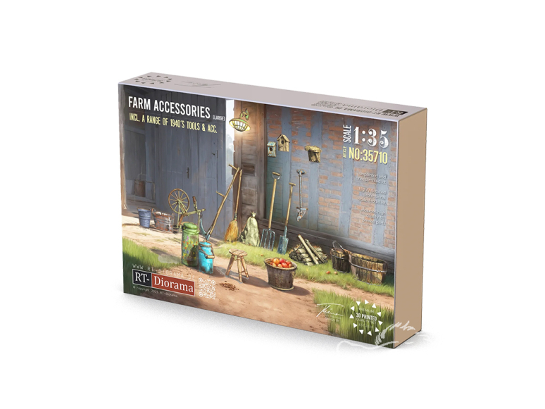 RT-Diorama 35710 Large choix d'accessoires agricoles 1/35