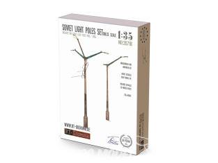 RT-Diorama 35718 Ensemble de poteaux d'éclairage soviétiques n° 1 1/35