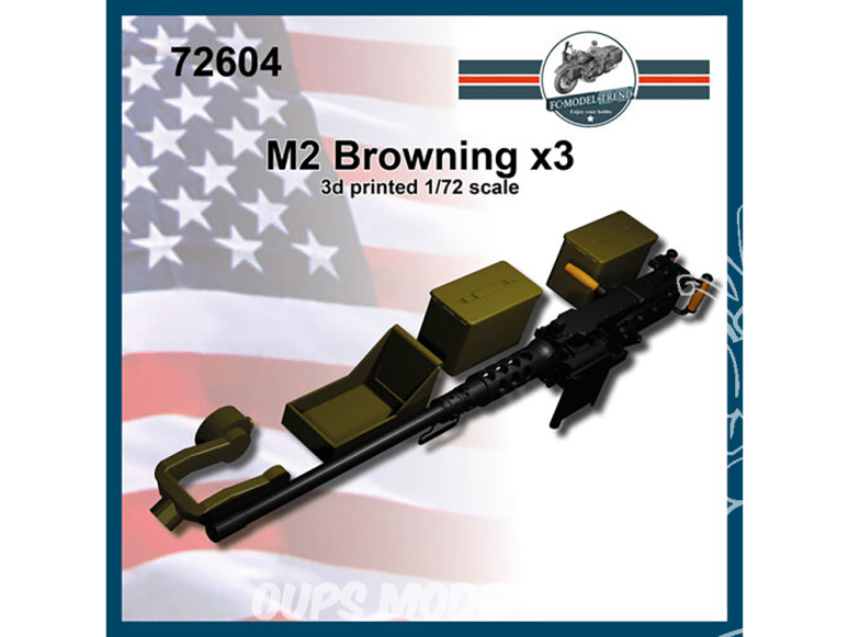 FC MODEL TREND accessoire résine 72604 M2 Browning x3 1/72