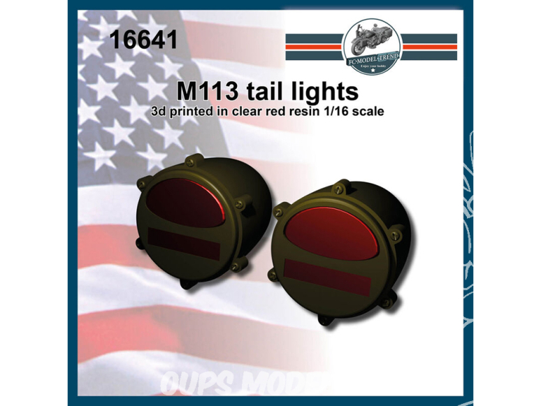FC MODEL TREND accessoire résine 16641 Feux arrières M113 1/16