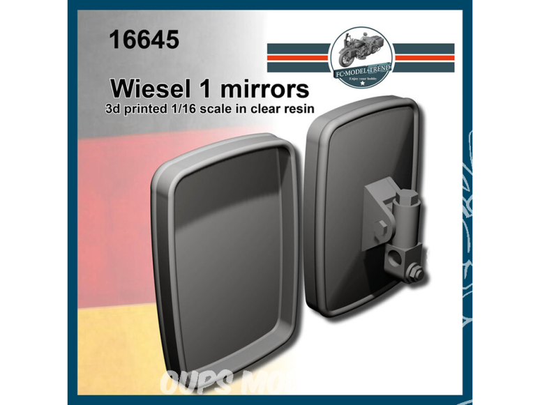 FC MODEL TREND accessoire résine 16645 Retroviseurs Wiesel 1 1/16