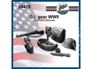 FC MODEL TREND accessoire résine 24478 Equipements de soldat U.S. G.I. WWII 1/24