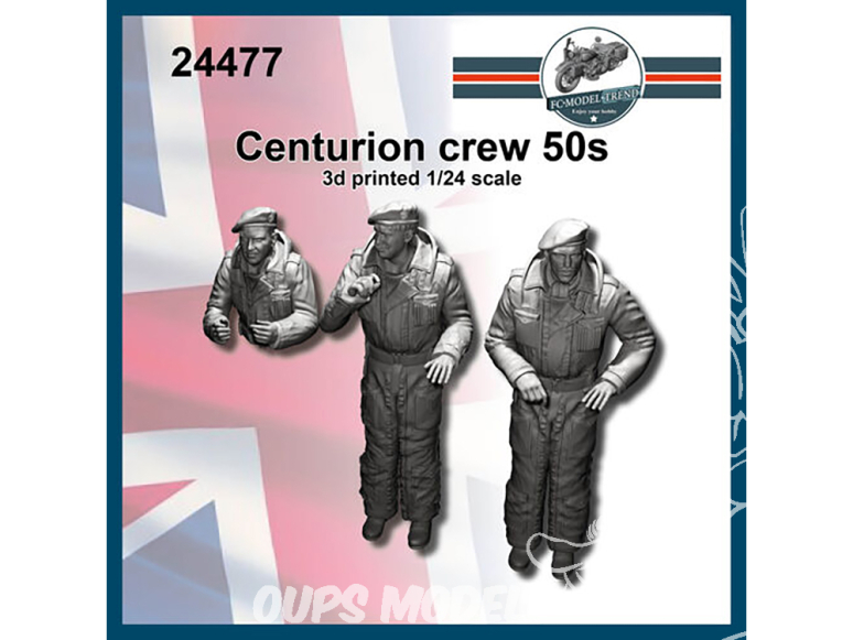 FC MODEL TREND figurines résine 24477 Equipage Centurion années '50 1/24