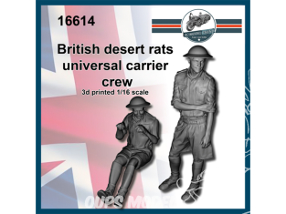 FC MODEL TREND figurine résine 16614 Equipage Britannique rats du désert Universal Carrier 1/16