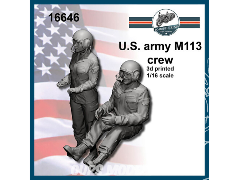 FC MODEL TREND figurine résine 16646 Equipage U.S. M113 1/16
