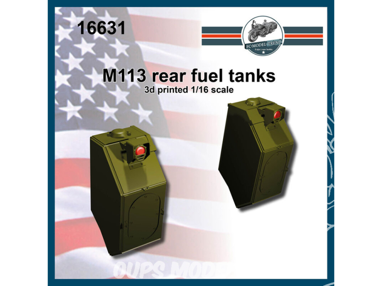 FC MODEL TREND accessoire résine 16631 Réservoirs de carburant arrière M113 1/16