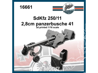 FC MODEL TREND accessoire résine 16661 Sd.Kfz. 250/11 2,8cm Panzerbusche 41 1/16