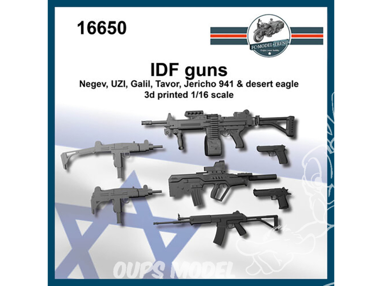 FC MODEL TREND accessoire résine 16650 Armes IDF 1/16