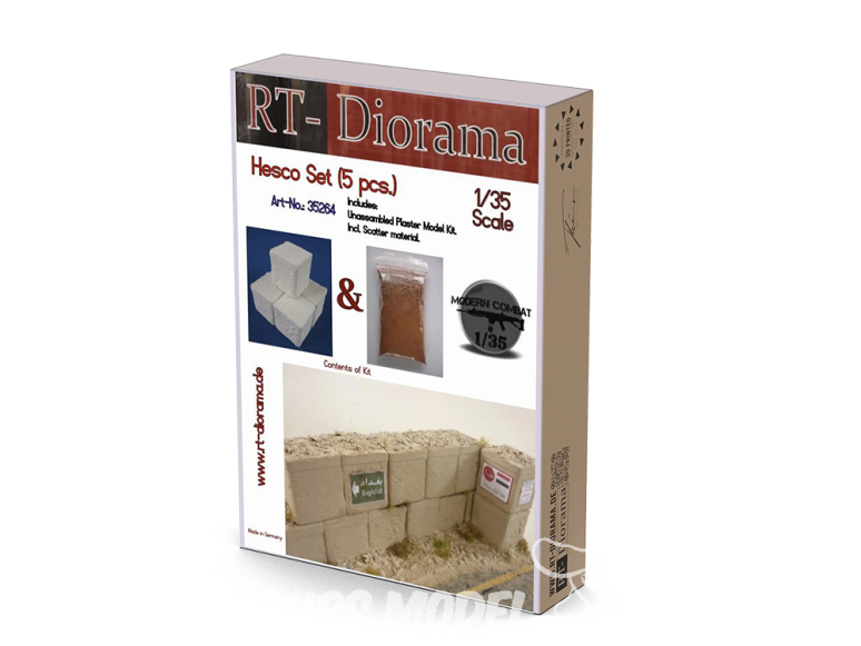 RT-Diorama 35264 Ensemble Hesco 5 pièces 1/35