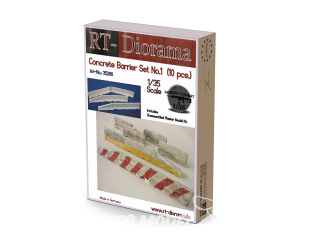 RT-Diorama 35266 Ensemble de barrières en béton n° 1 10 pièces 1/35