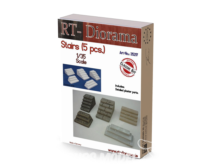 RT-Diorama 35217 Escaliers 5 pièces 1/35
