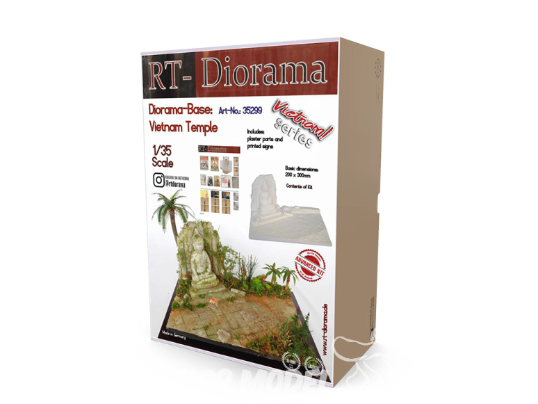 RT-Diorama 35299 Base du diorama du temple du Vietnam 1/35