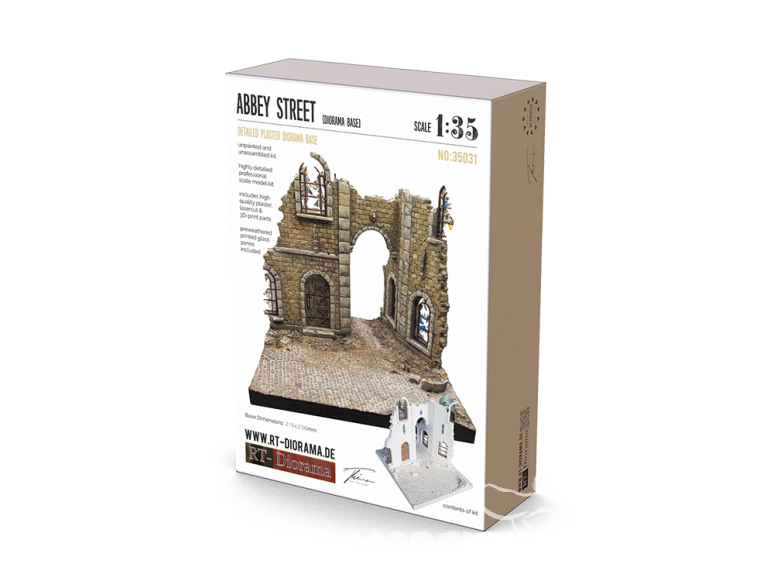 RT-Diorama 35031K Base du diorama Abbey Street Ceramic 1/35