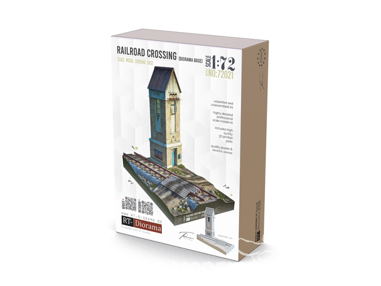 RT-Diorama 72021 Socle de diorama de passage à niveau 1/72