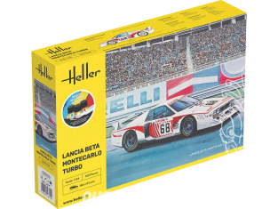 Heller maquette voiture 56741 STARTER KIT Lancia Beta Montecarlo Turbo inclus peintures principale colle et pinceau 1/24