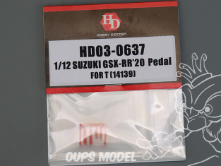 Hobby Design accessoire HD03-0637 Suzuki GSX-RR 2020 Cale-pieds et pédales Tamiya 1/12