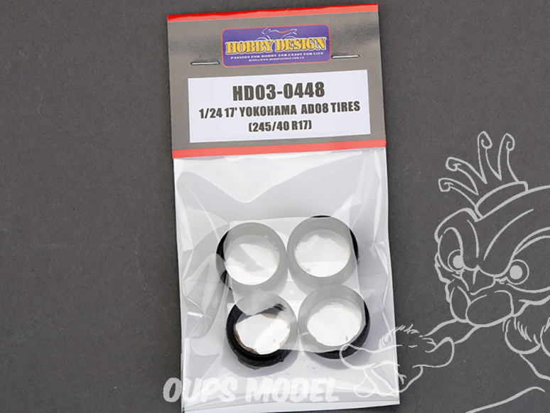 Hobby Design amélioration 03-0448 Pneus souples 17" Yokohama Advan AD08 245/40R17 1/24