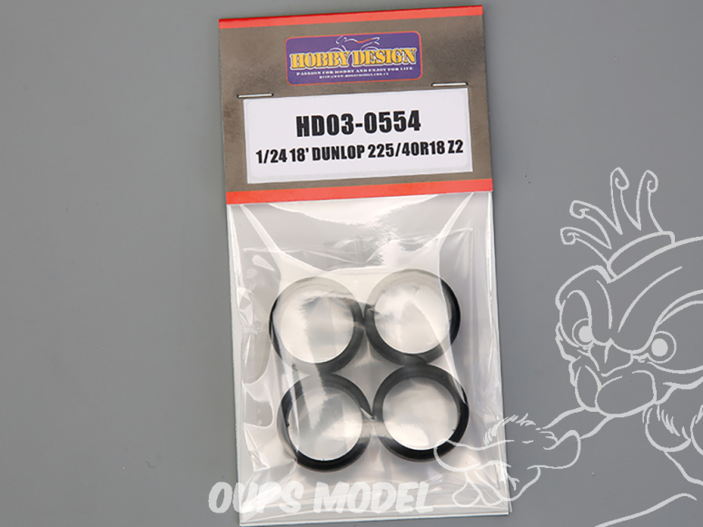 Hobby Design amélioration 03-0554 Pneus souples 18" Dunlop 225/40R18 Z2 1/24