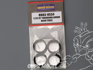 Hobby Design amélioration 03-0534 Pneus souples 19" Yokohama Advan A048 1/24
