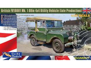Gecko Models maquettes militaire 35GM0077 Véhicule utilitaire britannique FV18001 Mk.I 80 pouces 4x4, production tardive 1/35